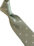 Mint, pale, light, pastel, spring, pistachio green with white polka spots classic tie
