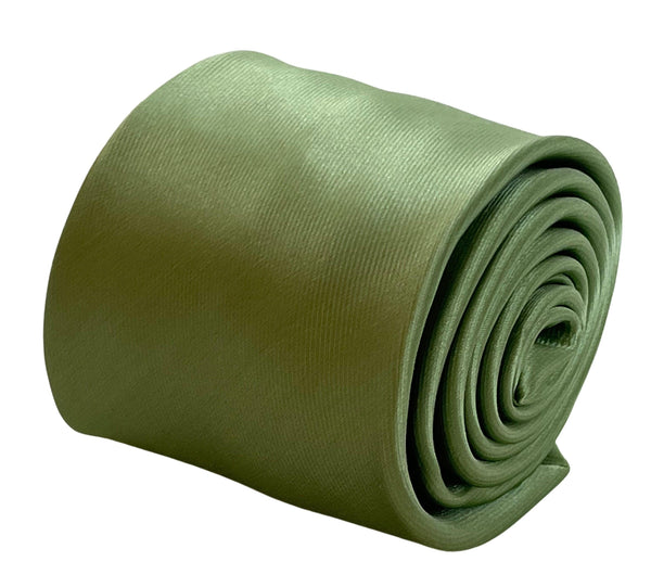 Plain pale light green apple silky classic tie