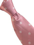 Baby, light, pastel, powder, candyfloss, bubblegum, blush pink tie with white polka spots