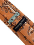Apricot peach orange paisley necktie