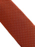 Burnt rustic rusty copper brick orange brown with white pin spots classic tie