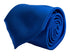 Plain royal sapphire blue silky classic tie
