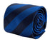 Royal blue and dark blue navy barber striped classic tie