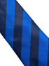 Royal blue and dark blue navy barber striped classic tie