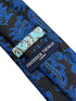 Black tie with blue paisley design