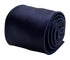 Plain dark navy blue silky classic tie