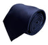 Plain dark navy blue silky classic tie