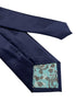 Plain dark navy blue silky classic tie