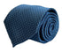 Cobalt, petrol blue, azure tie with white pin spot tie