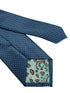 Cobalt, petrol blue, azure tie with white pin spot tie