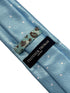 Light blue pastel cornflower sky powder blue tie with white polka spots