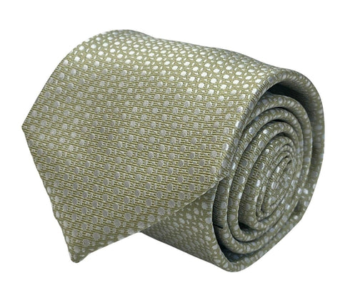 Gold tie with geometric design