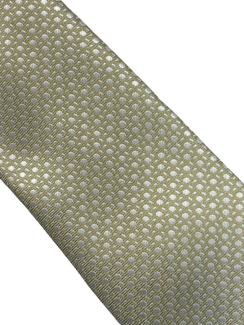 Gold tie with geometric design