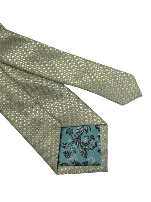Gold tie with geometric design