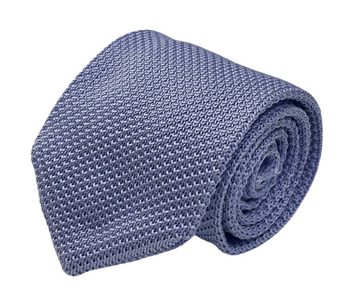 Lilac knitted tie with classic 8cm width