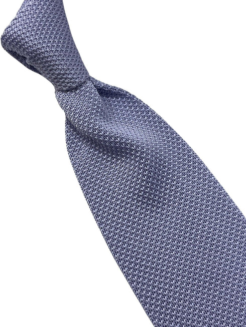 Lilac knitted tie with classic 8cm width