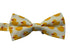 Ivory cotton bow tie with yellow rubber duck design