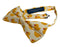 Ivory cotton bow tie with yellow rubber duck design