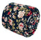 Navy with pink peony rose flower floral design cotton neck-tie