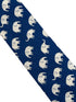 Navy dark blue tie with elephant design tie
