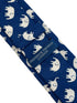 Navy dark blue tie with elephant design tie