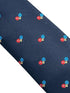 Navy blue classic tie with ping pong, table tennis bat design