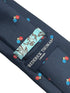 Navy blue classic tie with ping pong, table tennis bat design