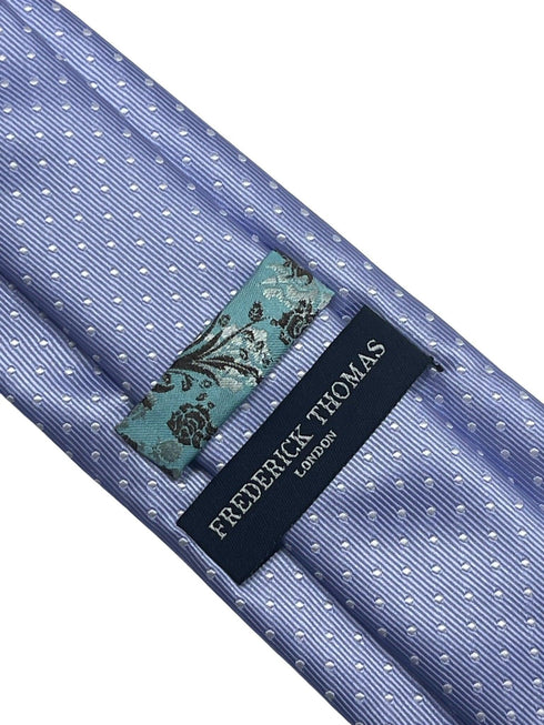 Pale purple, lilac, blue tie with white pin spots