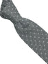 Light silver grey knitted tie with white pin spots