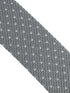 Light silver grey knitted tie with white pin spots