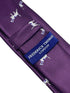 Plum aubergine purple tie with embroidered beagle bloodhound hunting gun dog design