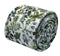 Green and white tie with wildflower English meadow spring floral garden cotton design