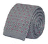 Silver light grey with bright pink pin spots tie