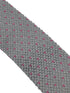 Silver light grey with bright pink pin spots tie