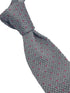 Silver light grey with bright pink pin spots tie