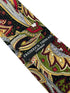 gold, red, black loud paisley cotton tie