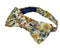 English yellow wildflower floral garden cotton child's bow tie