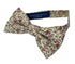 English pink red floral wildflower garden child's cotton bow tie