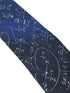 Navy dark blue starry sky style cotton tie with maths equations algebra Einstein design