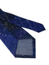 Navy dark blue starry sky style cotton tie with maths equations algebra Einstein design