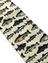 Ivory cream tie with bass carp trout sea fish-ing