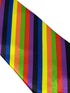 Multicoloured rainbow stripe tie
