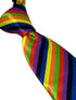 Multicoloured rainbow stripe tie