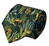 black and green jungle cheetah exotic tie