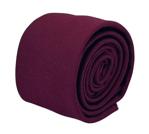 Maroon dark red plain tie