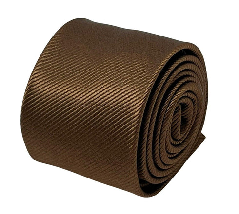 plain chocolate brown classic mens tie