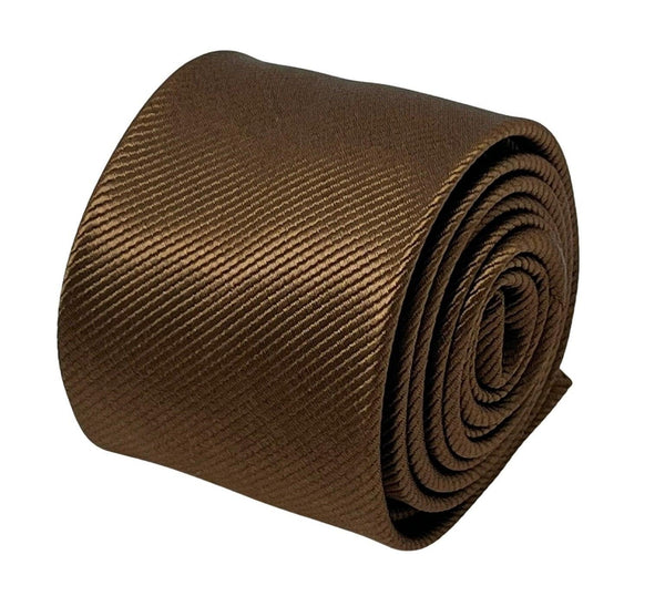 plain chocolate brown classic mens tie