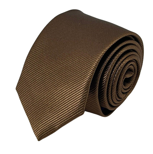 plain chocolate brown classic mens tie