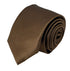 plain chocolate brown classic mens tie