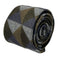 grey, blue and brown geometric triangular pattern cotton mens tie